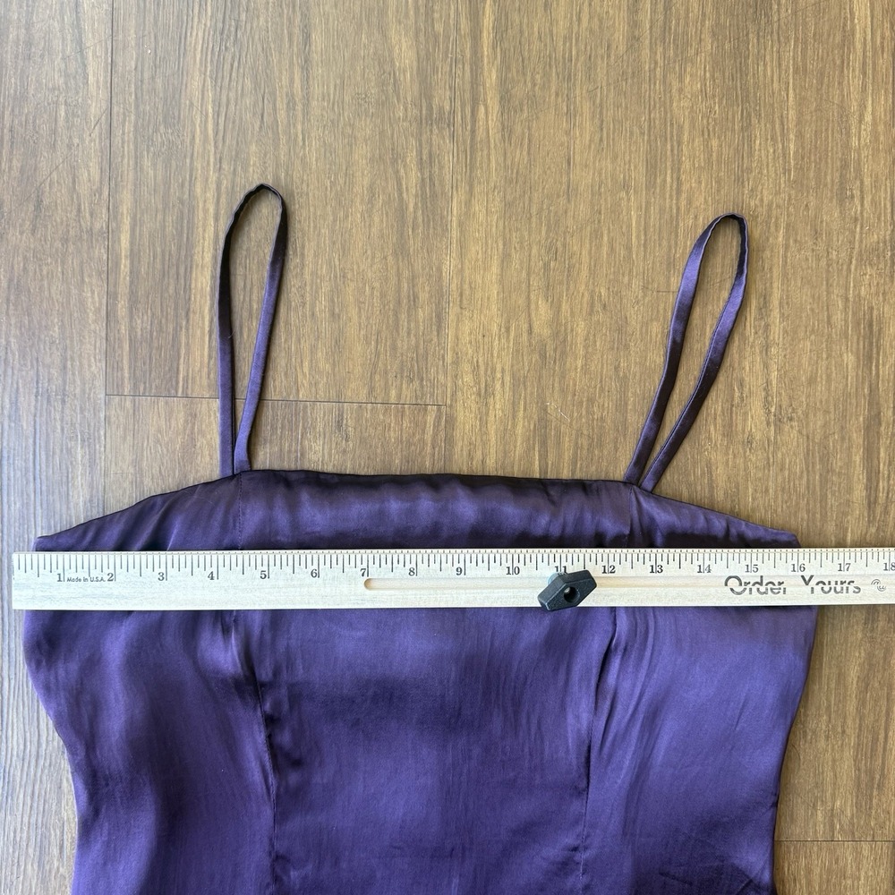 Vtg Y2K Purple Slip Dress Small Mini Sheer Butterfly Ethereal Moody Floral Fairy - Picture 9 of 12